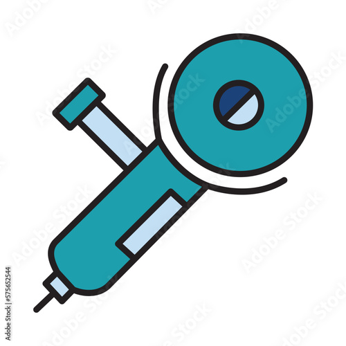 Filled Line GRINDING design vector icon