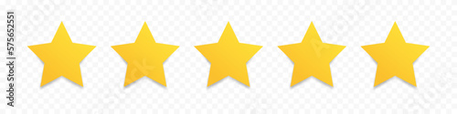 Rating stars. Star rate. Evaluation system. Five stars Rating. Satisfaction level. Golden stars. Isolated vector graphic