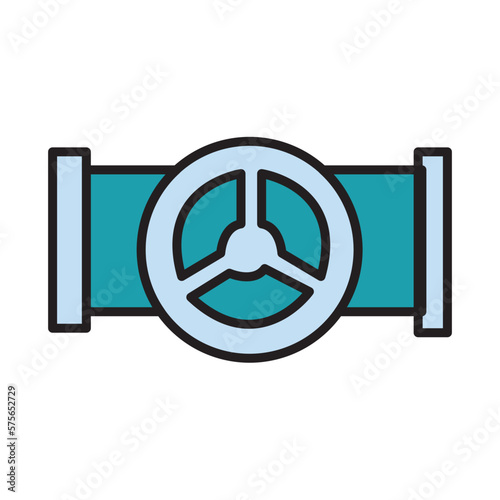 Filled Line PIPES CONSTRUCTION design vector icon