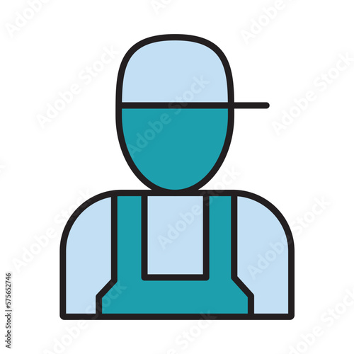 Filled Line PLUMBER design vector icon