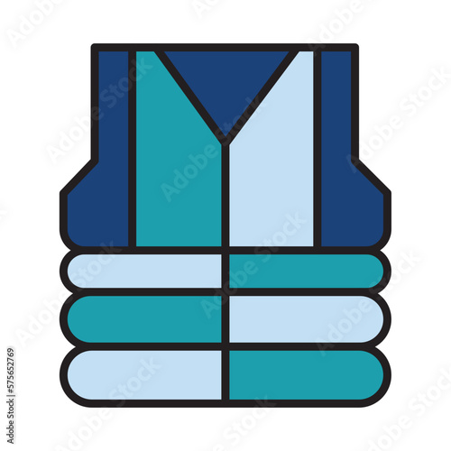 Filled Line PROTECTIVE CLOTHES design vector icon