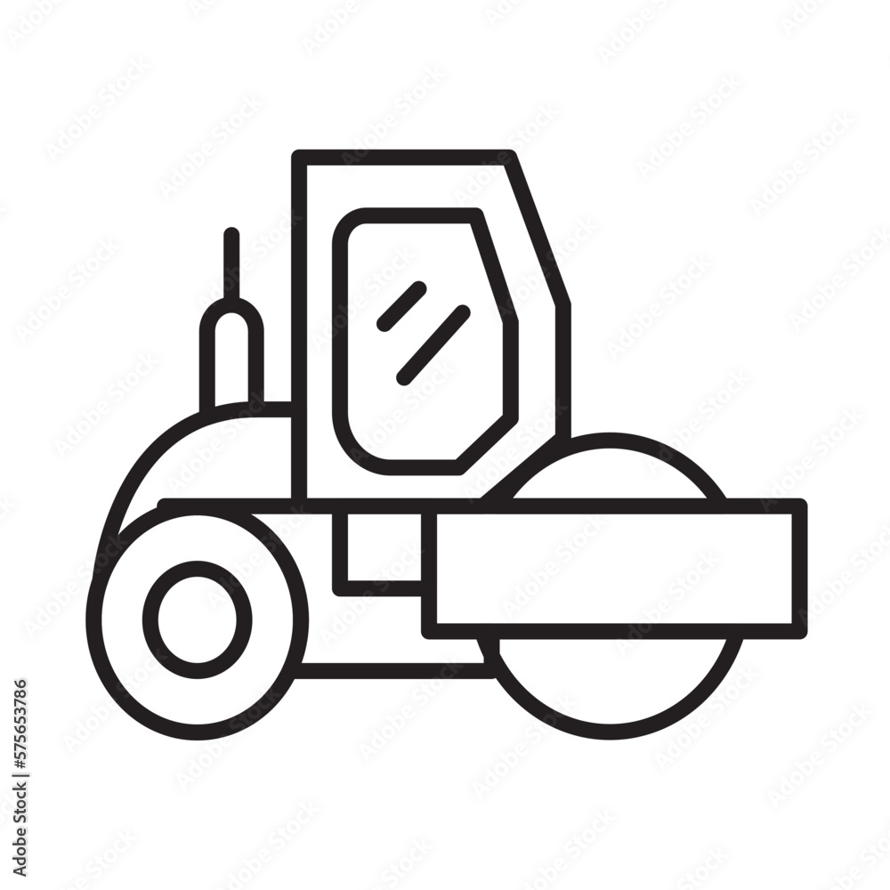 ROAD ROLLER design vector icon