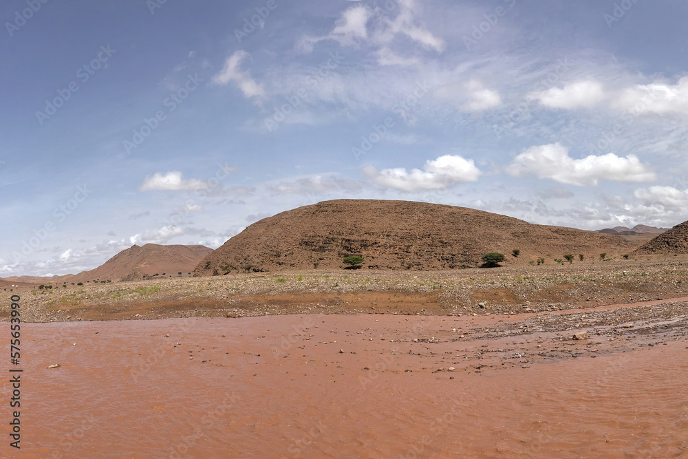Morocco Desert Red Water Creek