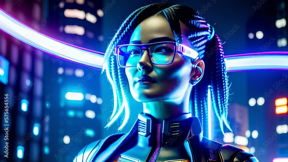 futuristic sci-fi portrait asian woman, generative art by A.I. futuristic sci-fi portrait asian woman, generative art by A.I.