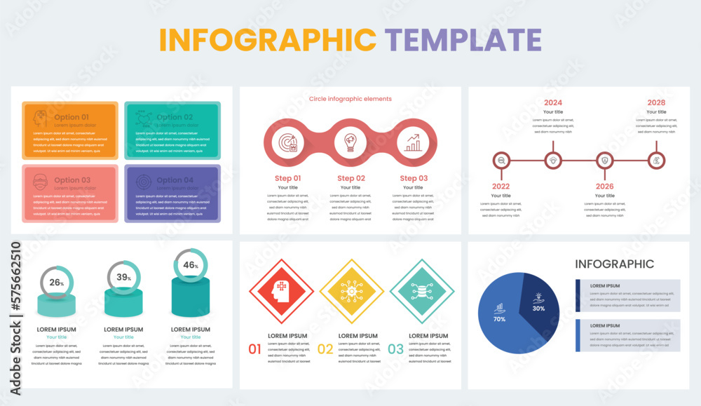 Pack of infographic presentation templates