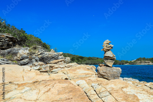 The Man Made Stack (Cairn) on the Seaside of Thailand  © Dave
