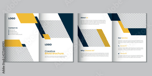 Bifold brochure, company profile, flyer, magazine, annual report, portfolio a4 size template design
