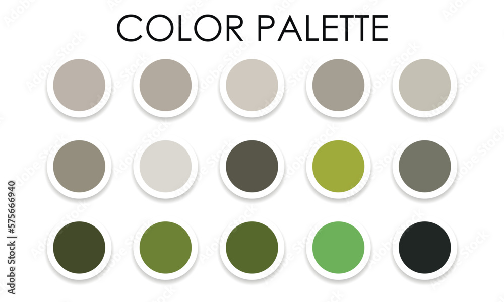 Catalog of samples of color combinations. Color palette. Vector illustration