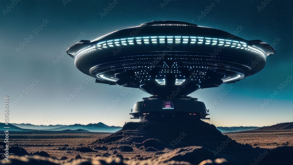 ufo unidentified flying object hovering earth Generative AI ufo unidentified flying object hovering earth Generative AI