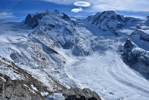 Glaciers du mont Rose à Zermatt. Suisse