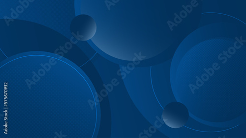 multiple blue circle graphic screen, halftone tech presentation  template