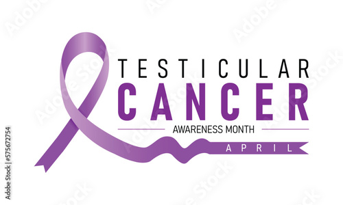 Testicular Cancer Awareness Calligraphy Poster Design. Vector Illustration.