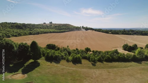 Coombe Hill Buckinghamshire Countryside Field Aerial Drone Flyover 2 photo