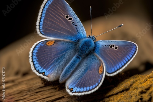 Celina polyommatus, a male species of the southern blue butterfly, Generative AI photo