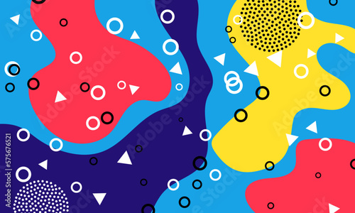 90s Pattern. Fun Background. Color Abstract Print.