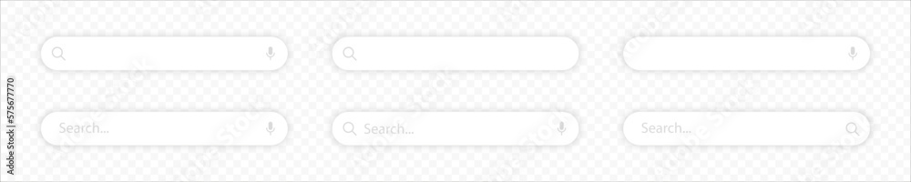 Search bar vector icon set. Search bar template. Web search bar collection. Vector graphic