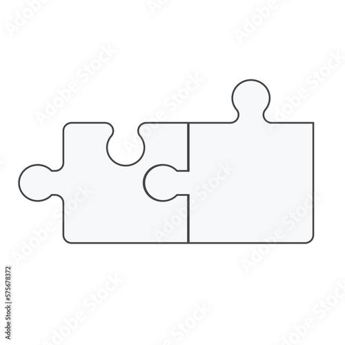 Puzzle Elemente Zwei Teil Teile Element