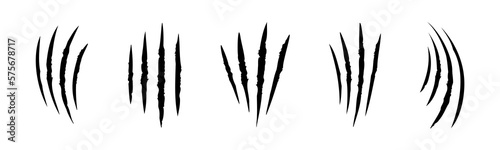 Leinwand Poster Claw scratches icon set
