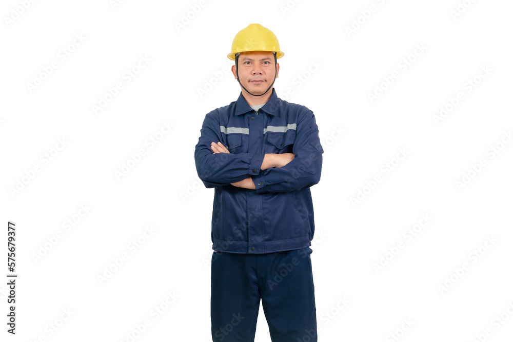 A man wearing a mechanic's work uniform A man wearing a mechanic's work uniform