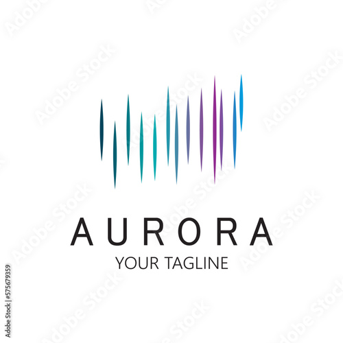 aurora logo design icon illustration vector template