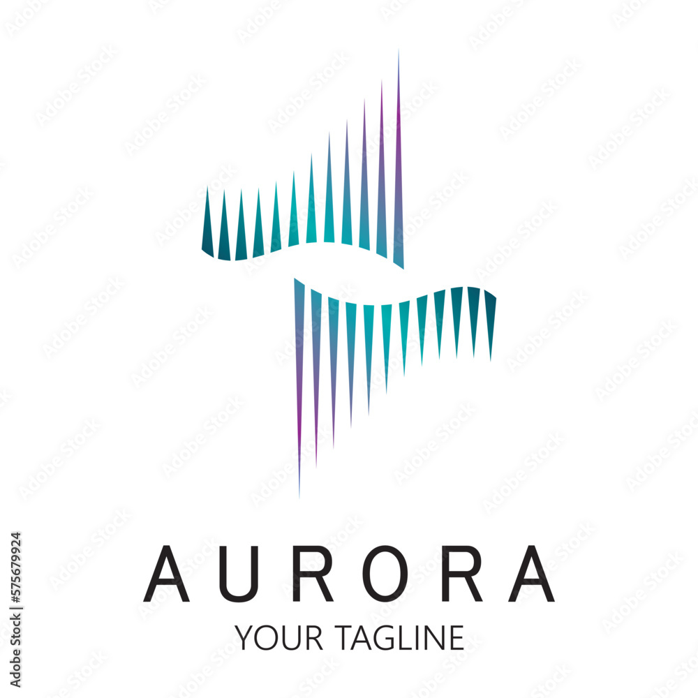 aurora logo design icon illustration vector template aurora logo design icon illustration vector template