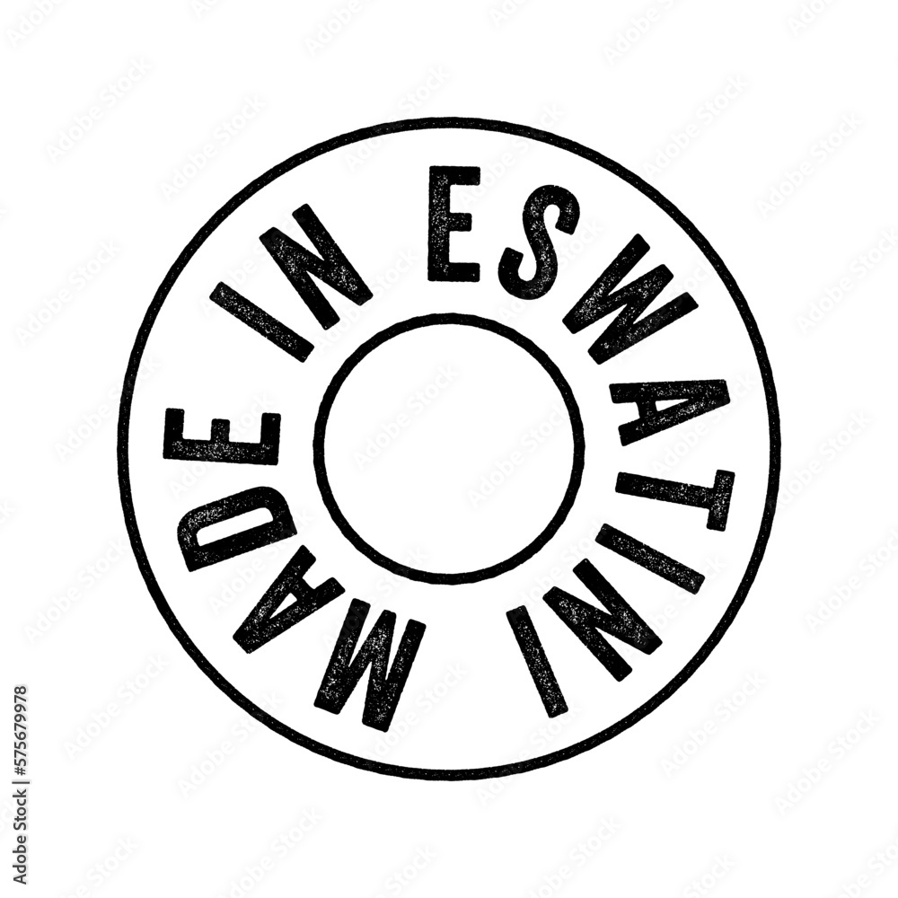 Made in Eswatini text emblem stamp, concept background Made in Eswatini text emblem stamp, concept background