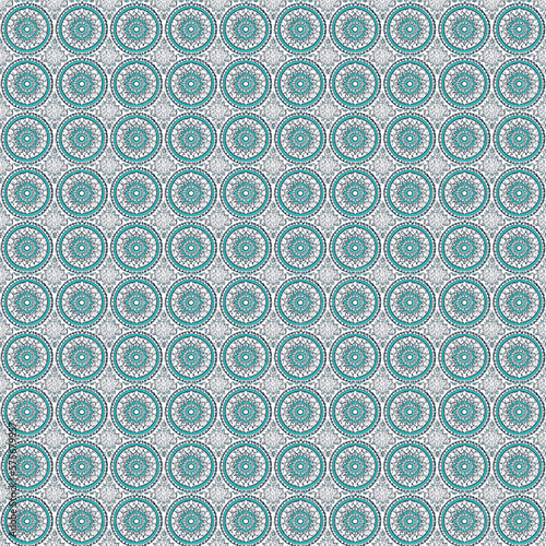Background pattern in authentic turquoise color in Ottoman style.