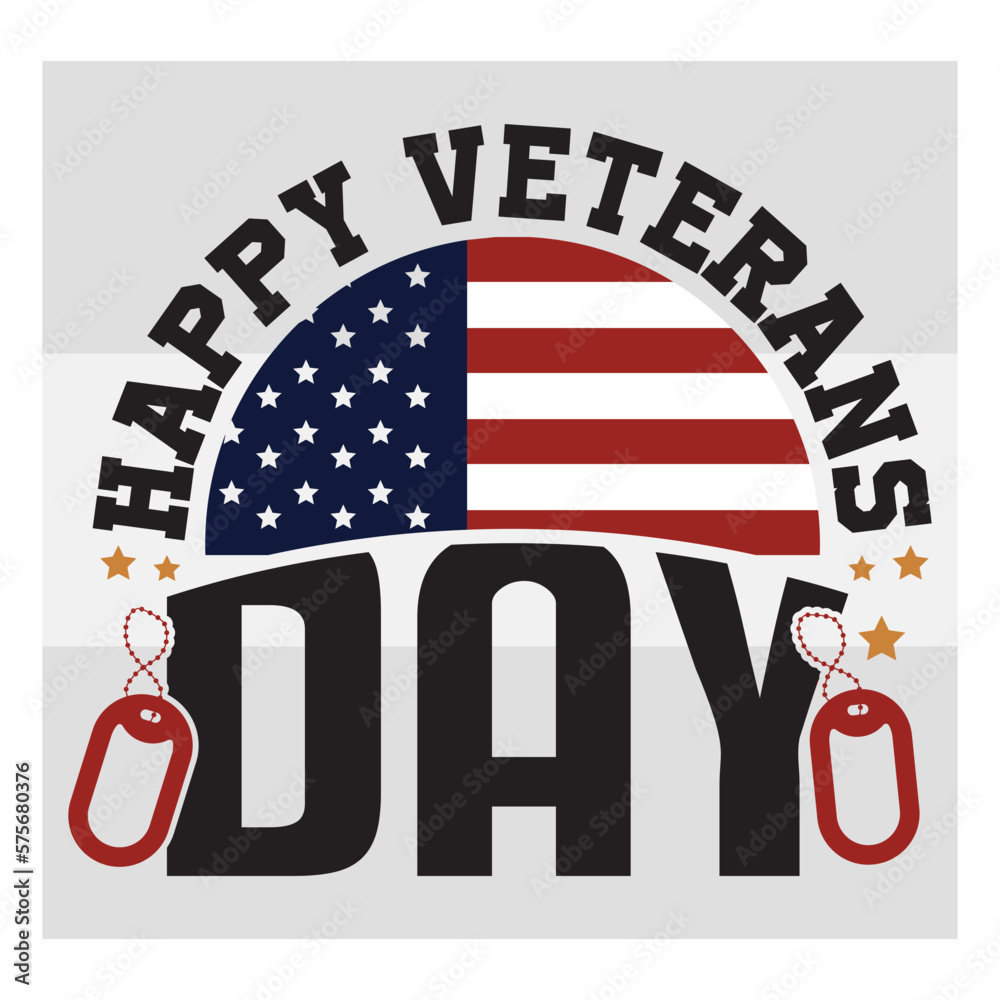 Vecteur Stock Happy Veterans Day, Veterans Day Svg, Holiday, Military