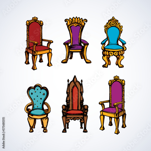 Throne. Vector drawing