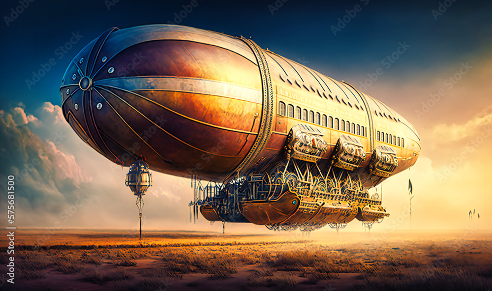 View of Hybrid airships carry cargo and passengers to remote areas with minimal ...