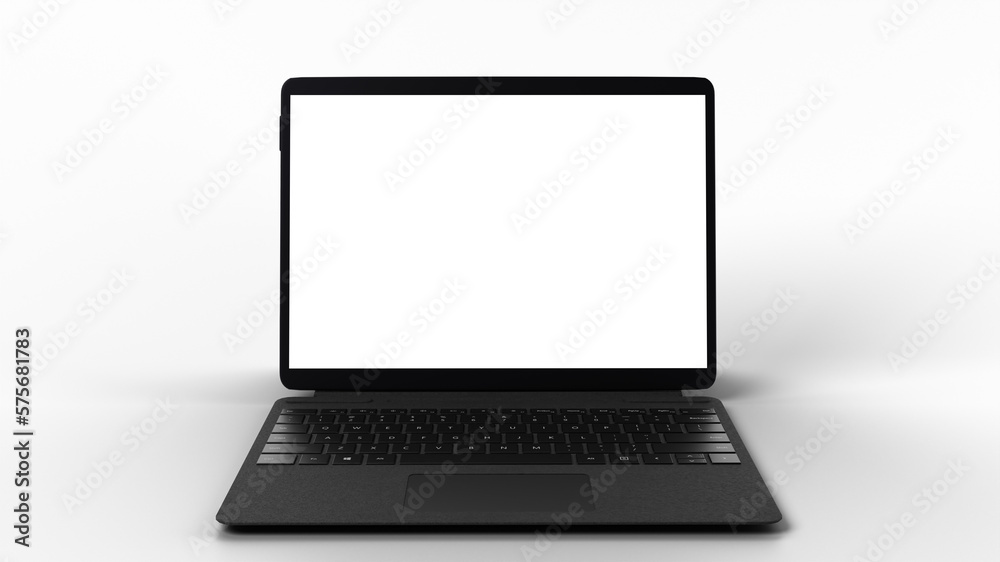 Surface Laptop with transparent screen and background for content placement Surface Laptop with transparent screen and background for content placement
