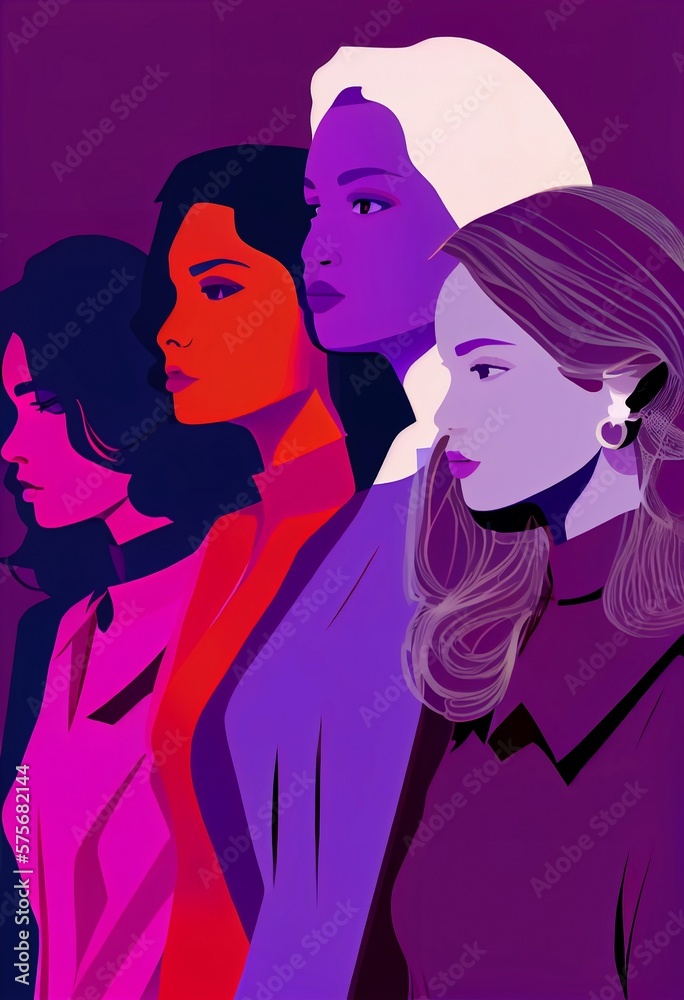International Women's Day,feminism,women of different cultures together ,generative AI International Women's Day,feminism,women of different cultures together ,generative AI