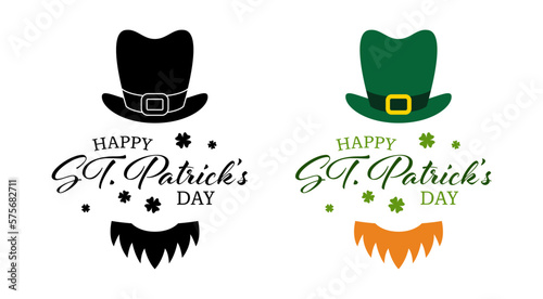 Saint Patrick Day banner isolated on white background