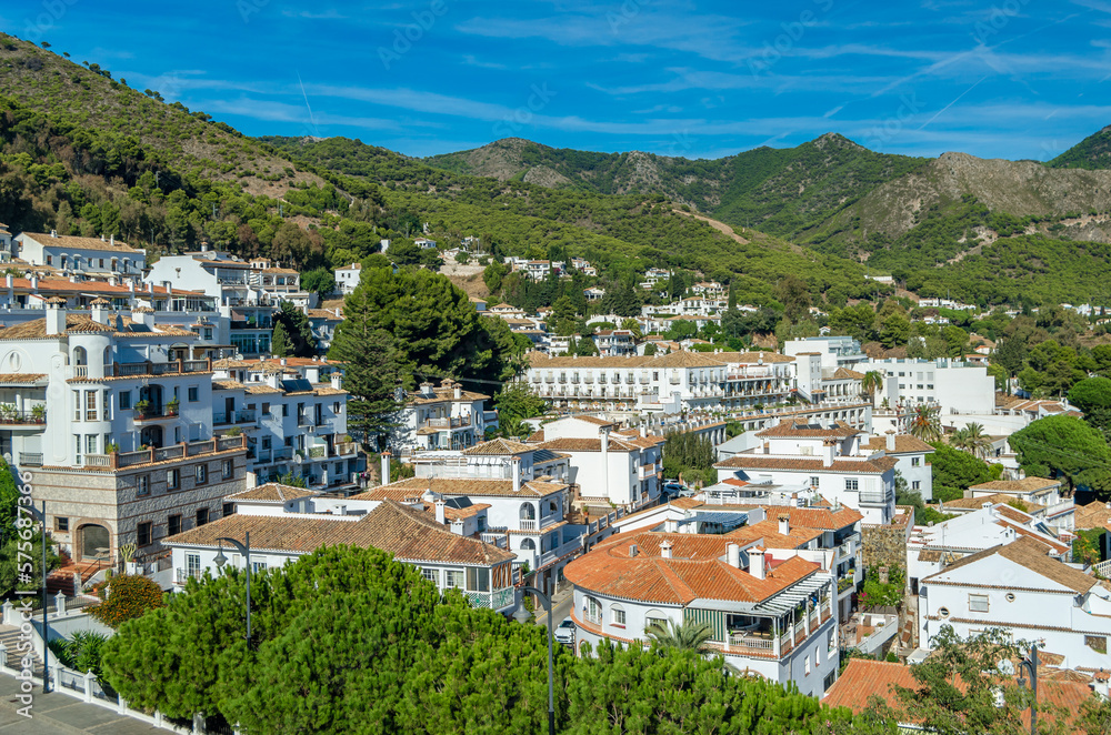 View of the town of Mijas, Spain