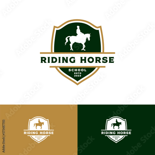 Riding schools and equestrian team logo design