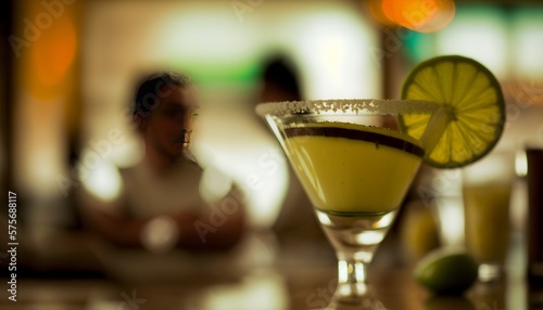 Konstfotografi Margarita - A classic cocktail made with tequila, lime juice, and Cointreau or t