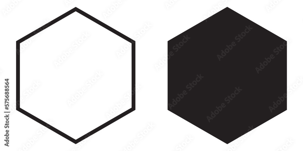 ofvs329 OutlineFilledVectorSign ofvs - hexagon vector icon . isolated transparent . black outline and filled version . AI 10 / EPS 10 / PNG . g11669