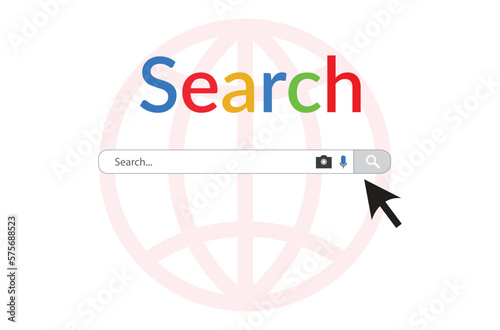 Search ber, Globe earth, vector computer address symbol of text web from templates
