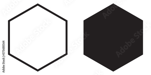 ofvs329 OutlineFilledVectorSign ofvs - hexagon vector icon . isolated transparent . black outline and filled version . AI 10 / EPS 10 / PNG . g11669