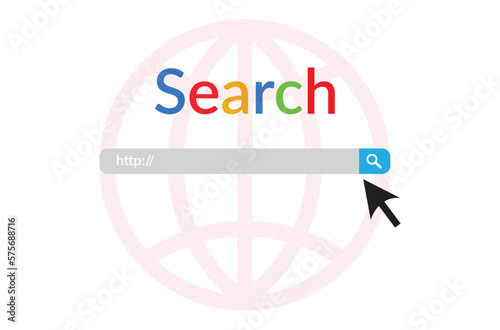 Search ber, Globe earth, vector computer address symbol of text web from templates