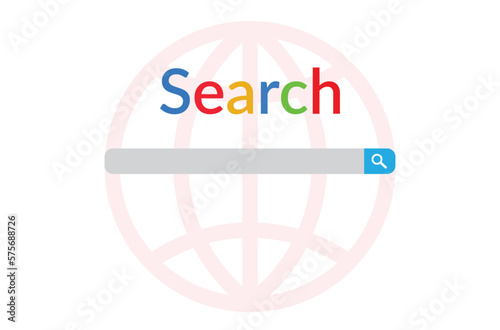 Search ber, Globe earth, vector computer address symbol of text web from templates