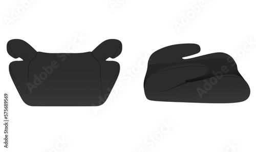 Kids car booster seat. vector illustration