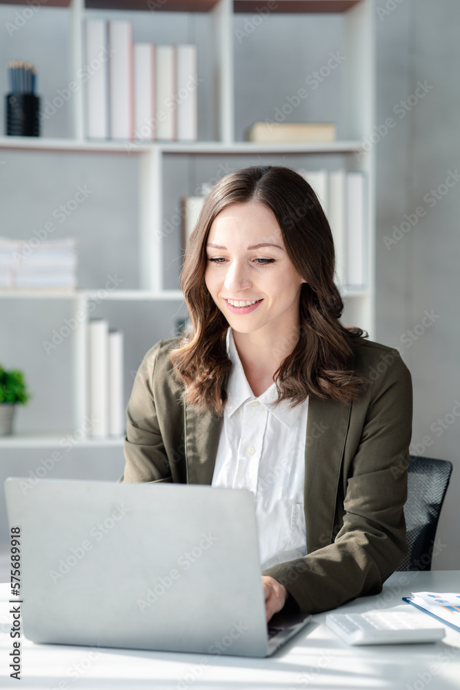 Beautiful woman running a company, a businesswoman who founded a new generation of startup companies, with management run by female leaders, female bosses. Business administration concept. Beautiful woman running a company, a businesswoman who founded a new generation of startup companies, with management run by female leaders, female bosses. Business administration concept.