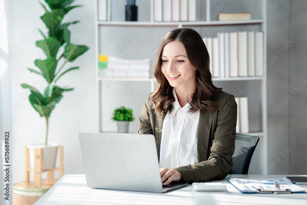 Beautiful woman running a company, a businesswoman who founded a new generation of startup companies, with management run by female leaders, female bosses. Business administration concept. Beautiful woman running a company, a businesswoman who founded a new generation of startup companies, with management run by female leaders, female bosses. Business administration concept.