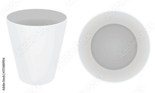 Cardboard or plastic coffee cup. vector illustration