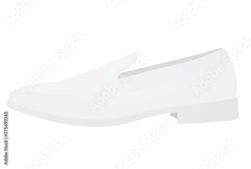 White loafer shoes. vector illustration