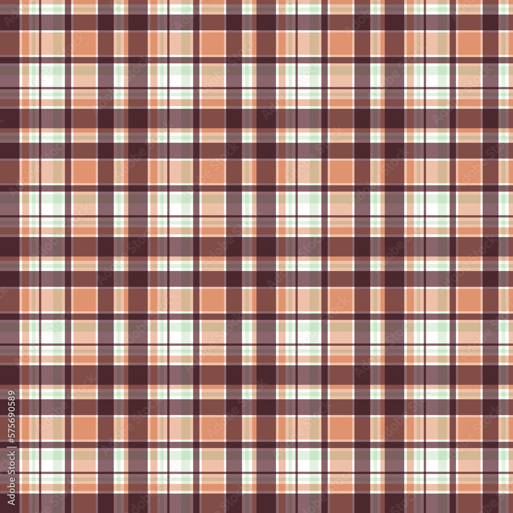 Fototapeta premium Brown and Orange Plaid Pattern