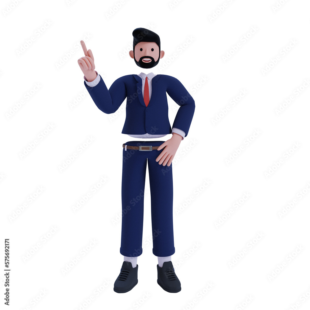 3d Business. icon isolated on white background. 3d rendering illustration 3d Business. icon isolated on white background. 3d rendering illustration