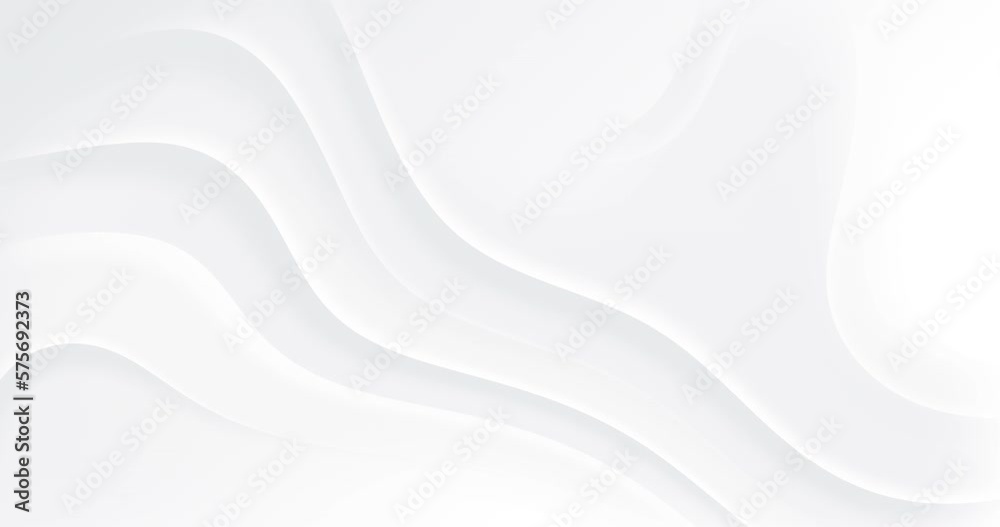 4k Elegant light grey white seamless looped background. Wavy dairy stripes animation. Digital minimal universal 3d BG. Soft premium minimalist luxury design template. Animated soft swirl water pattern