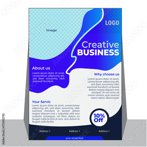 Corporate business flyer template design. photo